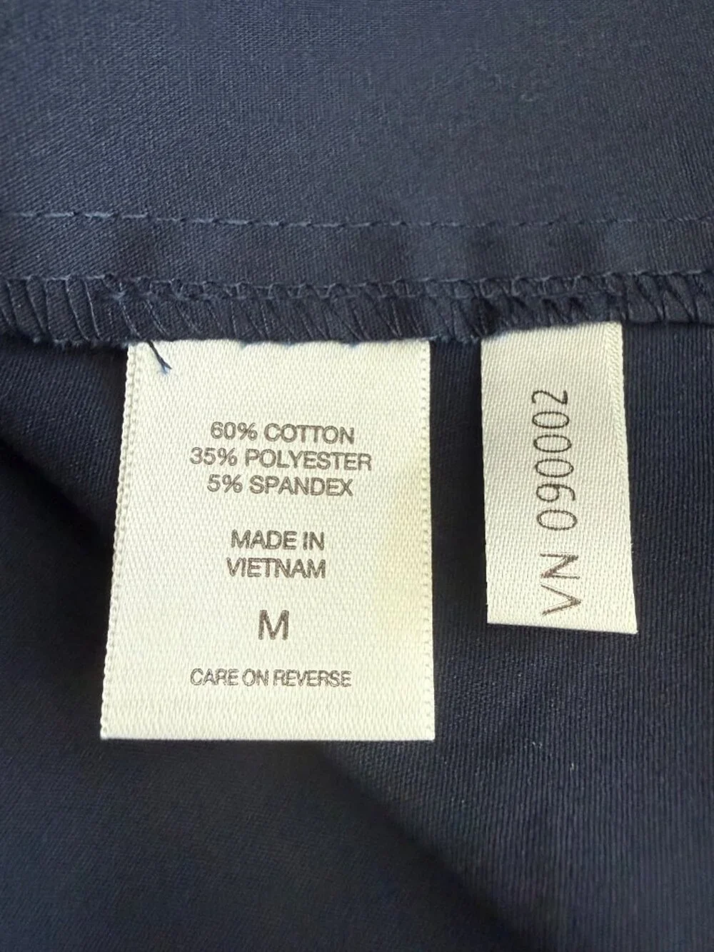 New York & Company Navy Sleeveless Button-Down Shirt Dress M Cotton Blend - Picture 4 of 7